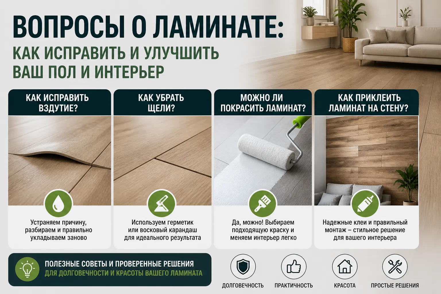 популярные вопросы о ламинате