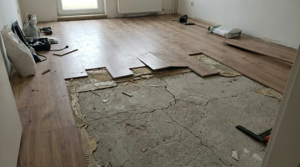 ламинат на неровный пол